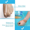 A film dressing is shown being applied to a hand, demonstrating its waterproof and stick well features for tattoo aftercare.