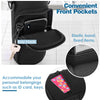 Black sling water bottle carrier bag with convenient front pockets and a key hook for holding items