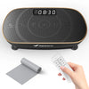 Placa de vibración negra para fitness de cuerpo completo con pantalla digital y control remoto.