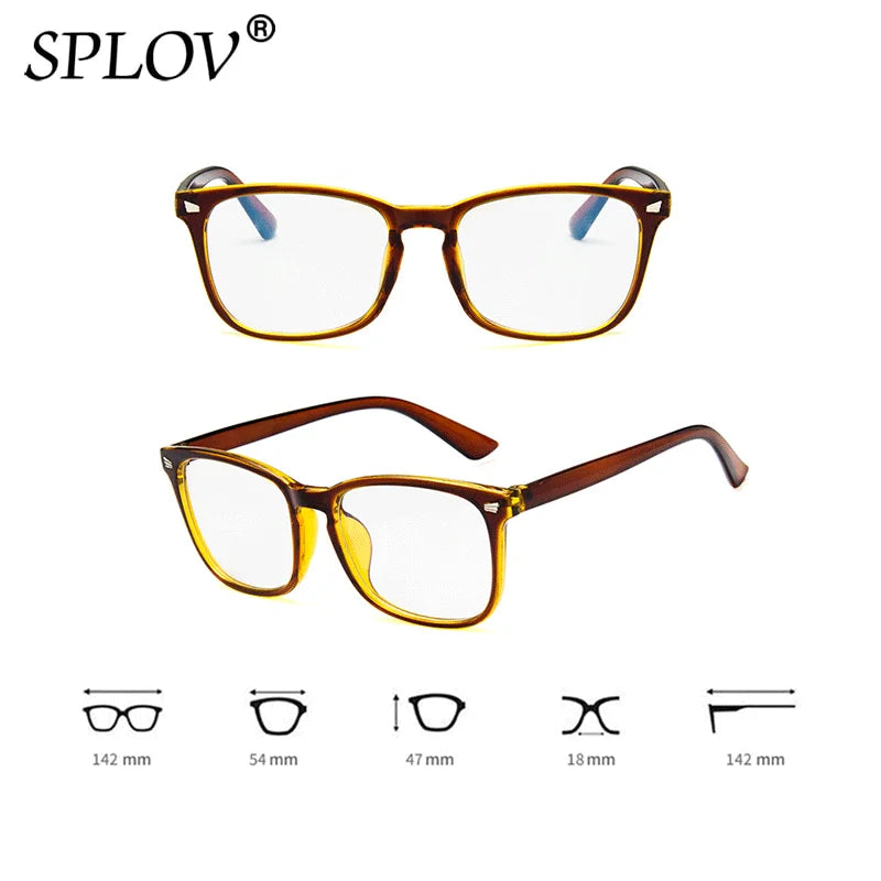 Retro Square Anti-Blue Light Glasses with UV400 Protection