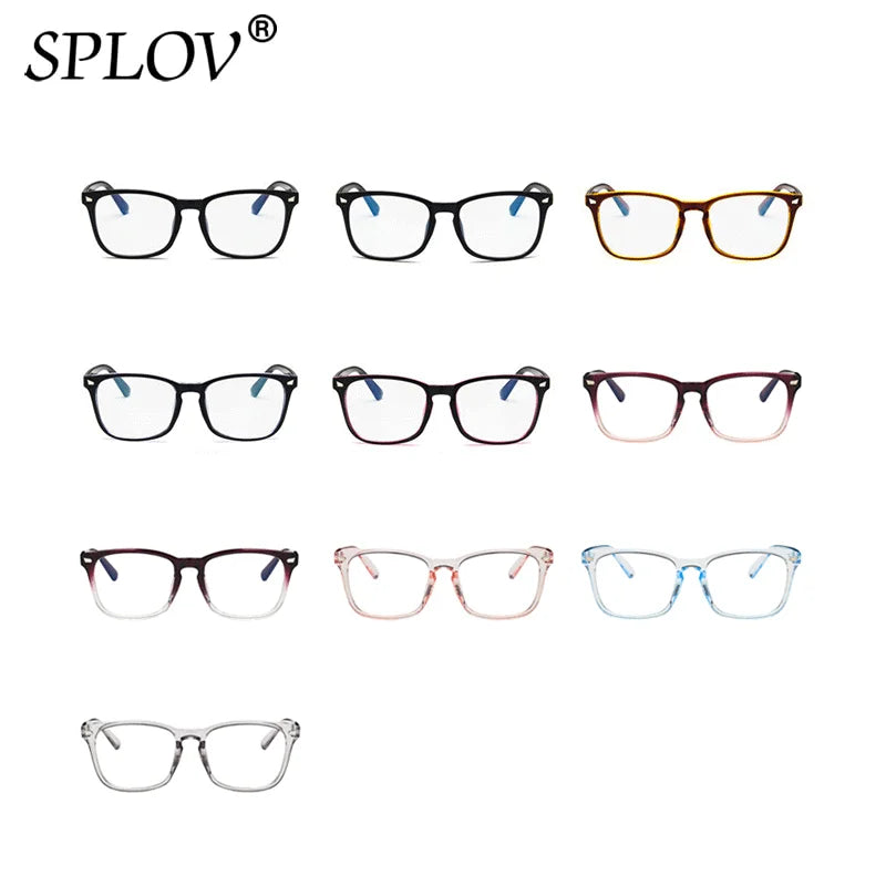 Retro Square Anti-Blue Light Glasses with UV400 Protection