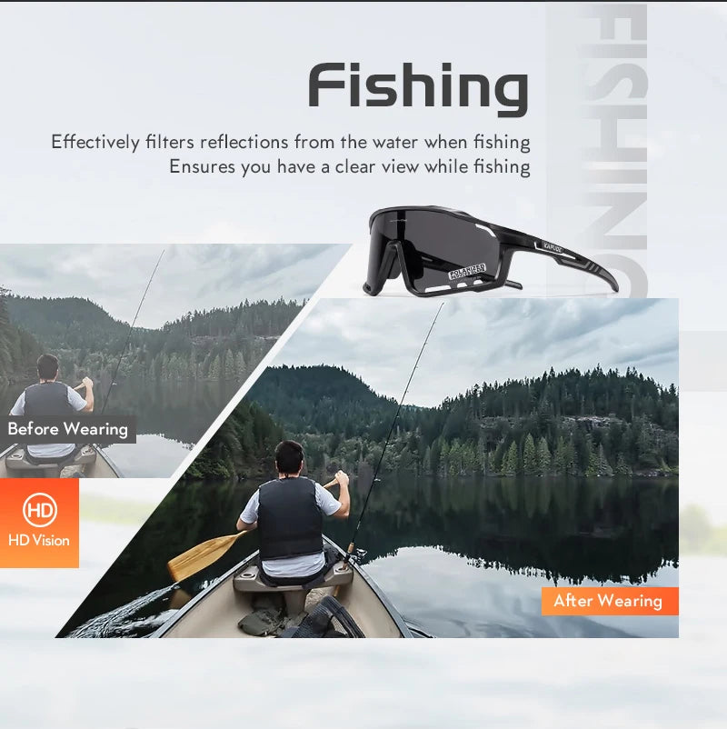 Kapvoe Polarized Cycling Sunglasses with UV400 Protection