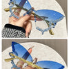 Cat Eye Rimless Butterfly Sunglasses with UV400 Protection