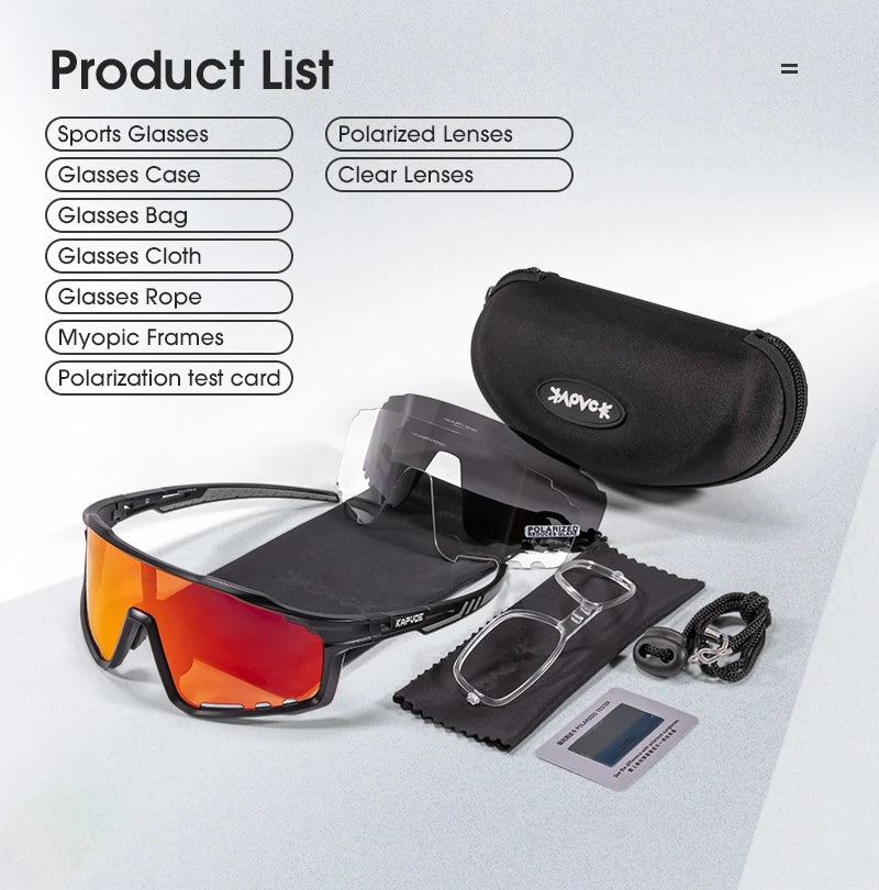 Kapvoe Polarized Cycling Sunglasses with UV400 Protection