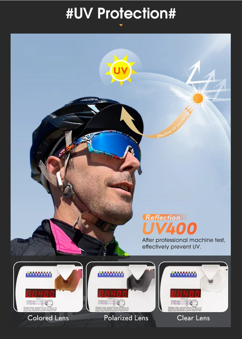 Kapvoe Polarized Cycling Sunglasses with UV400 Protection