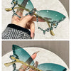 Cat Eye Rimless Butterfly Sunglasses with UV400 Protection