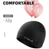 A black windproof thermal knit beanie hat is shown with pink balloons in the background.