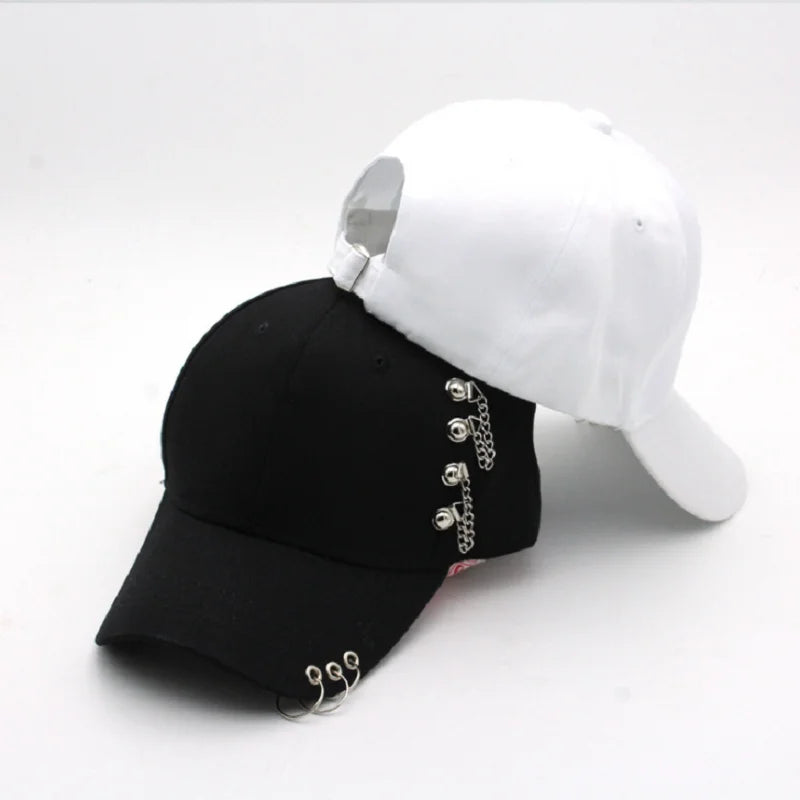 Classic Cotton Cap with Metal Ring Detail