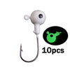 Colorful Fishing Jig Head Hooks with Soft Lure Compatibility