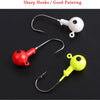 Colorful Fishing Jig Head Hooks with Soft Lure Compatibility