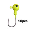 Colorful Fishing Jig Head Hooks with Soft Lure Compatibility
