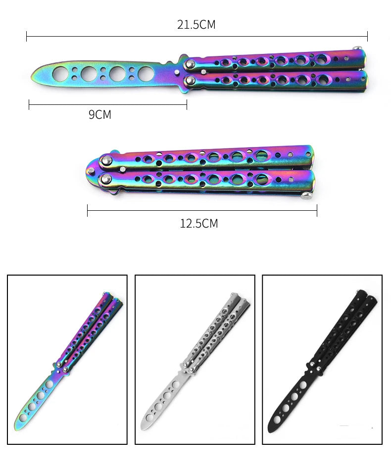 Stainless Steel Balisong Training Knife for Practice