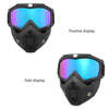 Protective Motorcycle Face Mask with Full-Face Goggles