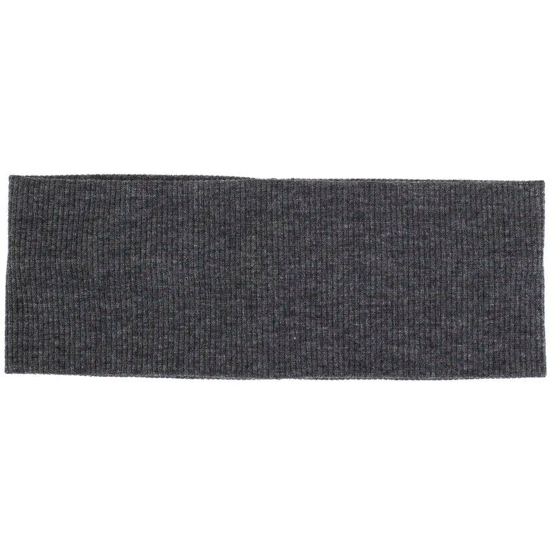 Diadema de algodón tejido gris oscuro para el cabello.