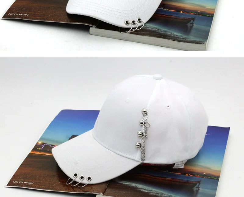 Classic Cotton Cap with Metal Ring Detail