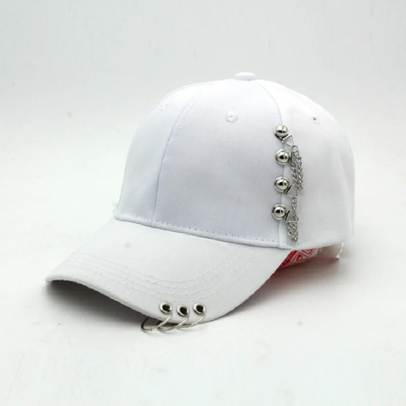 Classic Cotton Cap with Metal Ring Detail
