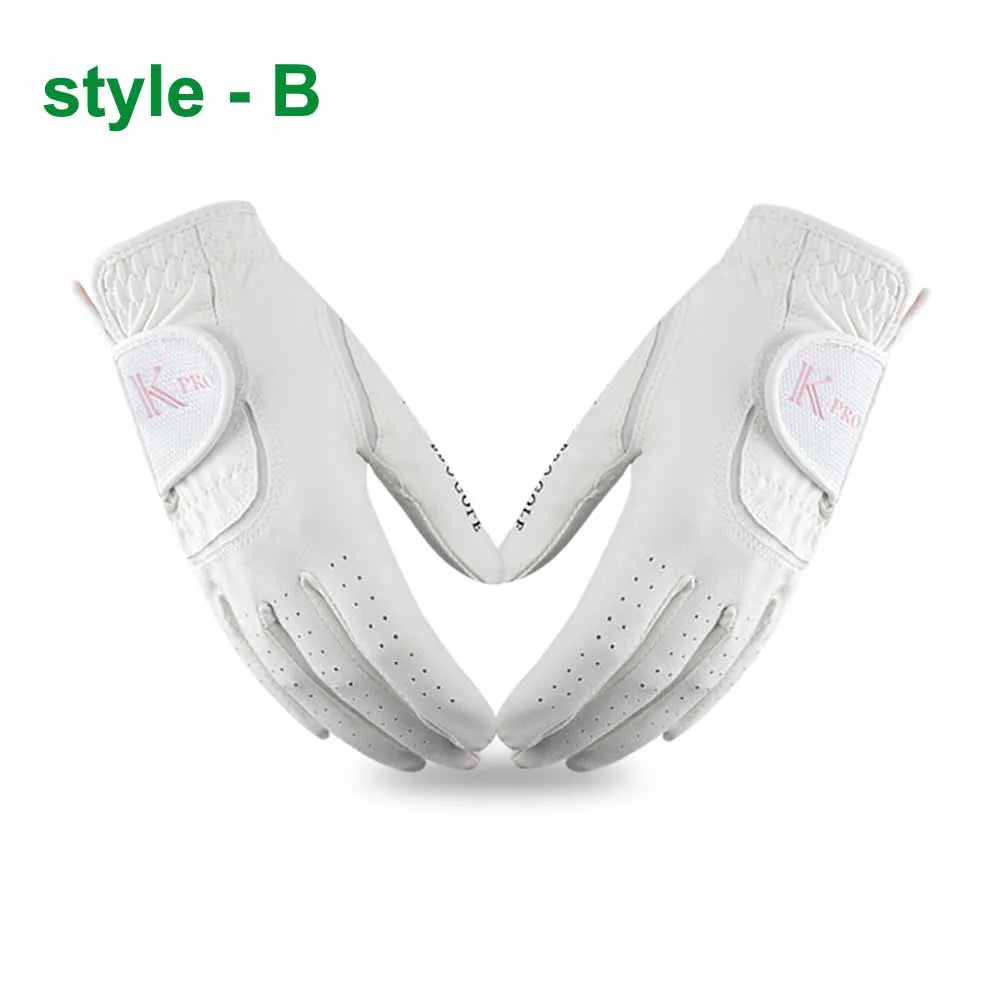 Pair of white golf grips labeled style B for enhanced sports performance