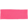 Diadema de algodón tejido rosa brillante para el cabello.