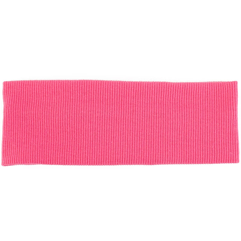 Diadema de algodón tejido rosa brillante para el cabello.
