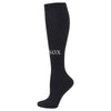 Black graduated compression socks for sports and recovery