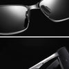 Polarized Square Sunglasses for Men with Metal Frame