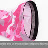 Pink camouflage tactical arm sleeve showing the edge wrapping technology.