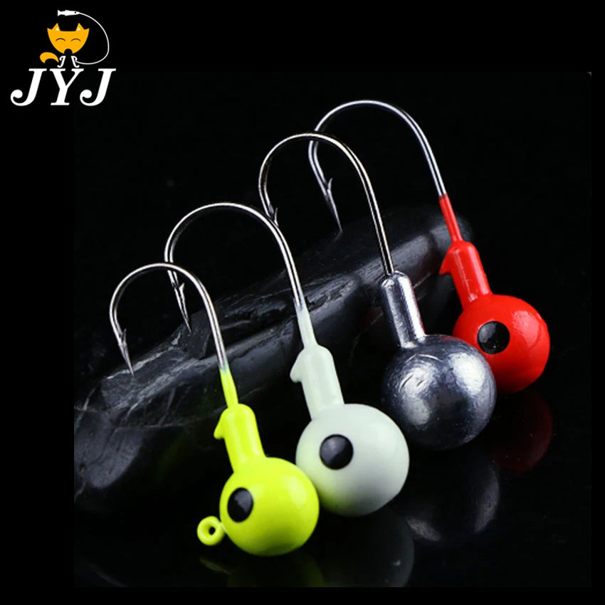 Colorful Fishing Jig Head Hooks with Soft Lure Compatibility