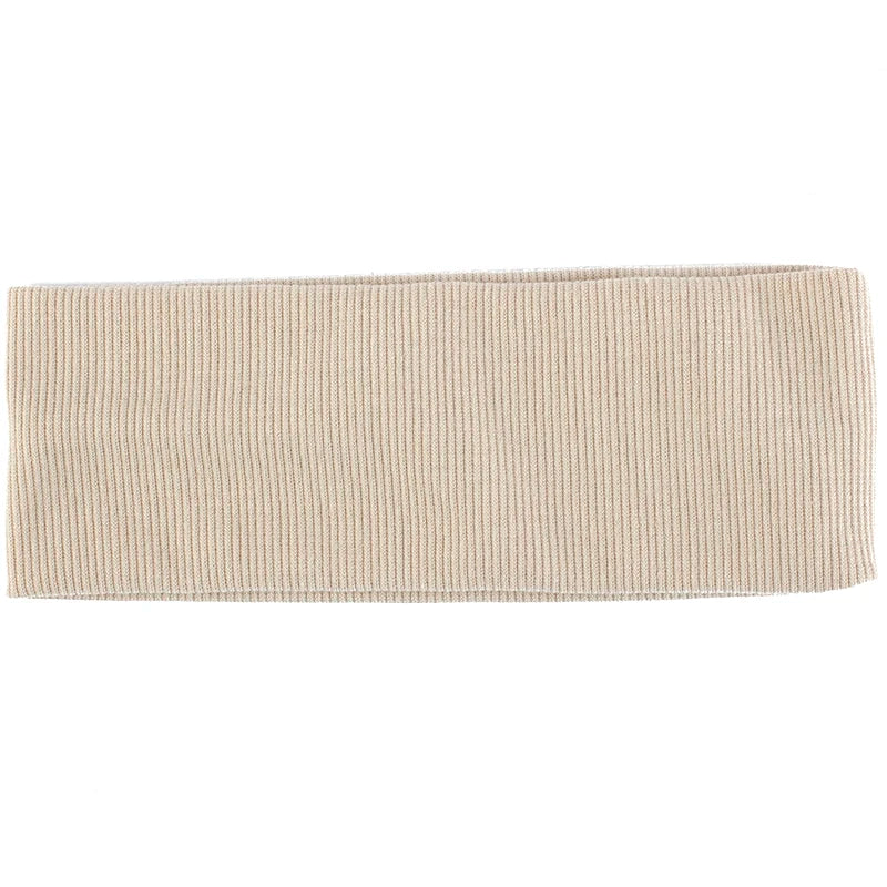 Diadema de algodón tejido color beige para el cabello.