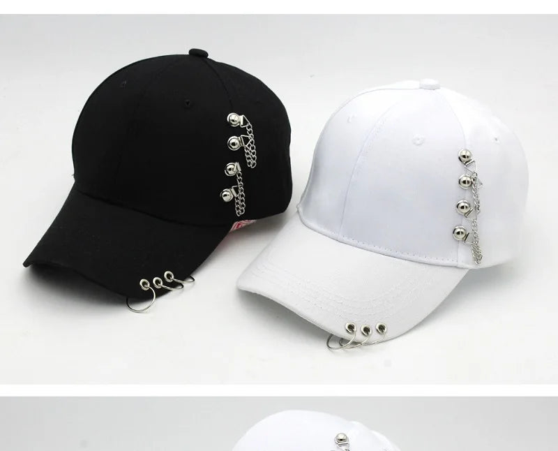 Classic Cotton Cap with Metal Ring Detail