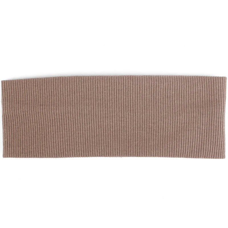 Diadema de algodón tejido beige para el cabello.