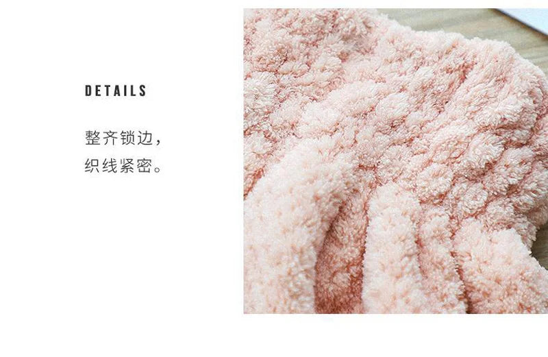 Quick-Dry Microfiber Hair Towel Wrap with Bowknot