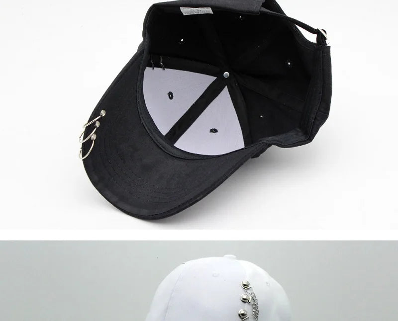 Classic Cotton Cap with Metal Ring Detail
