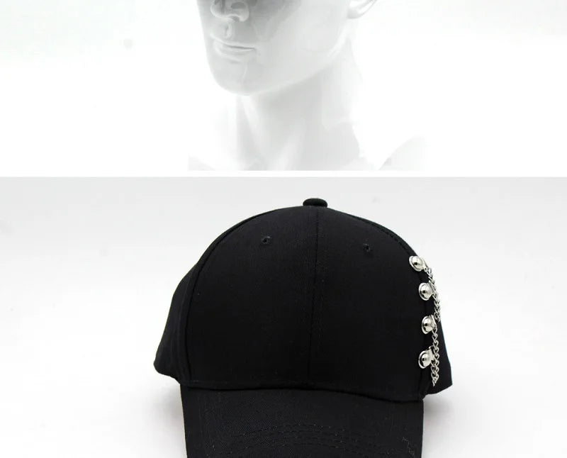 Classic Cotton Cap with Metal Ring Detail
