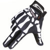 Guantes de ciclismo negros y blancos, sin deslizamiento, vistos desde arriba