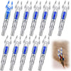 A collection of lighted arrow nocks for archery, shown in various orientations and close-up detail.