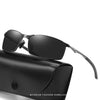 Polarized Square Sunglasses for Men with Metal Frame
