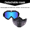 Protective Motorcycle Face Mask with Full-Face Goggles