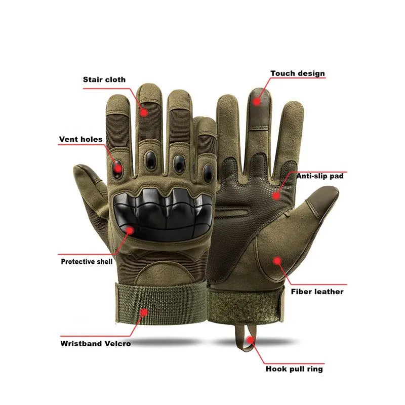 Tactical Full-Finger Gloves for Outdoor Sports and Motorcycling