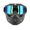 Protective Motorcycle Face Mask with Full-Face Goggles