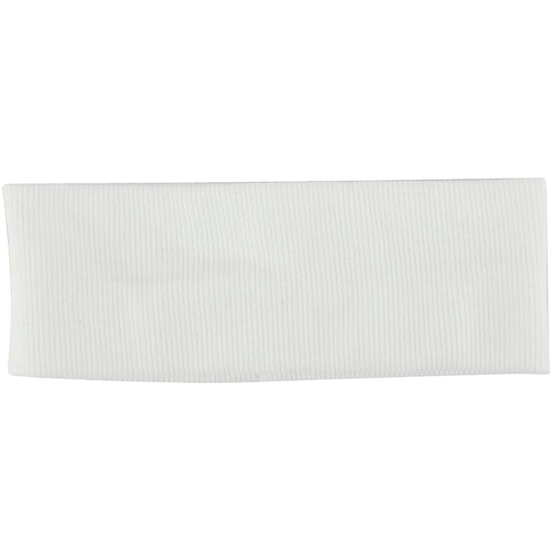 Diadema de algodón tejido blanco para el cabello.