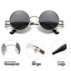 Steampunk Round Sunglasses with Alloy Frame and UV400 Protection