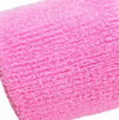 Nahaufnahme einer leuchtend pinken, mehrfarbigen Sport-Handgelenksschnur-Textur.