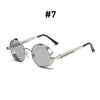 Steampunk Round Sunglasses with Alloy Frame and UV400 Protection
