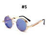 Steampunk Round Sunglasses with Alloy Frame and UV400 Protection