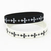 Black silicone cross wristband for sports and fashion