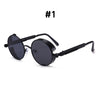 Steampunk Round Sunglasses with Alloy Frame and UV400 Protection
