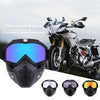 Protective Motorcycle Face Mask with Full-Face Goggles