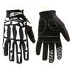 Guantes de ciclismo negros y blancos sin deslizamiento con logo en la muñequera