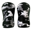 Paires de genouillères camouflage noir et gris pour musculation et CrossFit