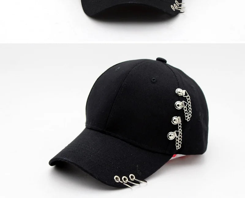 Classic Cotton Cap with Metal Ring Detail